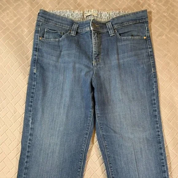 Lee Womens 36 Denim Jeans Blue High Rise Straight Ankle Medium Wash Stretch - Picture 2 of 12